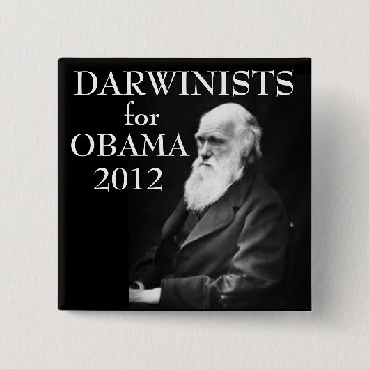 Darwinists für Obama Button (Vorderseite)