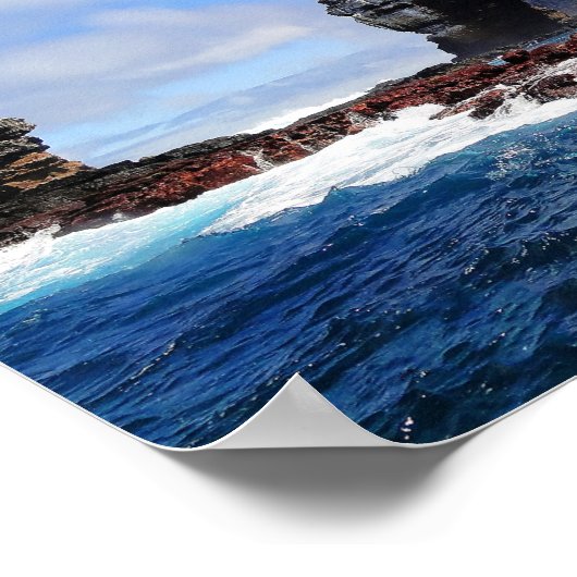 Darwins Arch auf den Galapagos-Inseln Poster (Ecke)