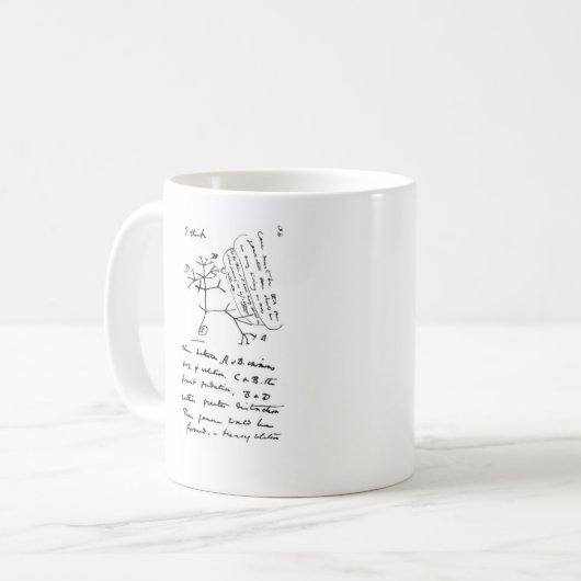 Darwins "Baum von Leben" Skizze-Tasse Kaffeetasse (Vorderseite Links)