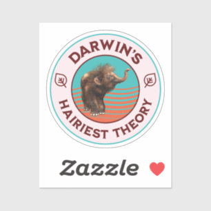 Darwins haarigste Theorie Süßes Wollmammut Aufkleber