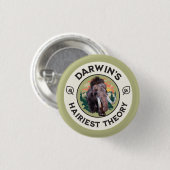 Darwins haarigste Theorie Wolliges Mammut Button (Vorne & Hinten)