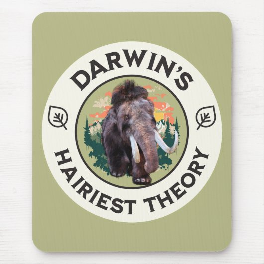 Darwins haarigste Theorie Wolliges Mammut Mousepad (Vorne)