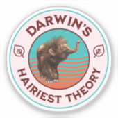 Darwins hellste Theorie Niedlich Wooly Mammoth Aufkleber (Vorderseite)