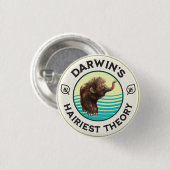Darwins hellste Theorie Niedlich Wooly Mammoth Button (Vorne & Hinten)