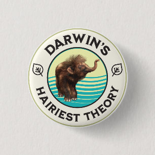 Darwins hellste Theorie Niedlich Wooly Mammoth Button
