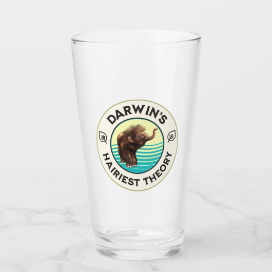 Darwins hellste Theorie Niedlich Wooly Mammoth Glas (Vorderseite)
