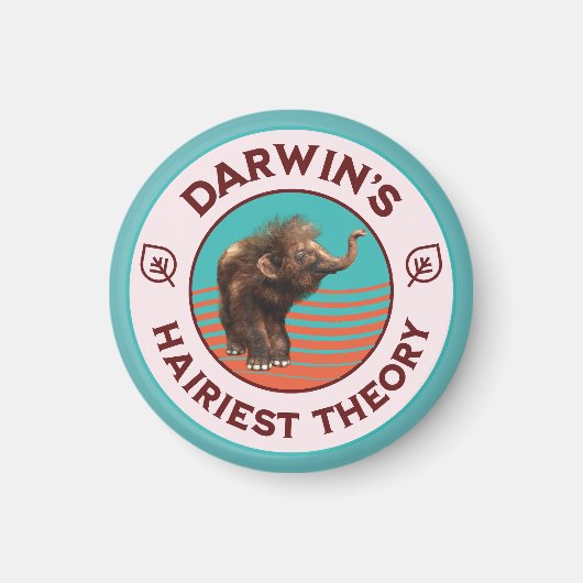 Darwins hellste Theorie Niedlich Wooly Mammoth Magnet (Vorne)
