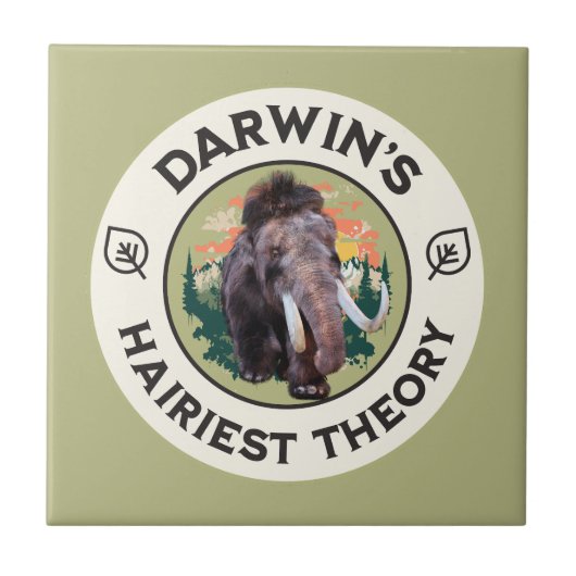 Darwins hellste Theorie Wooly Mammoth Fliese (Vorderseite)