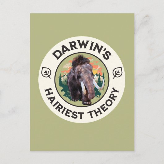 Darwins hellste Theorie Wooly Mammoth Postkarte (Vorderseite)