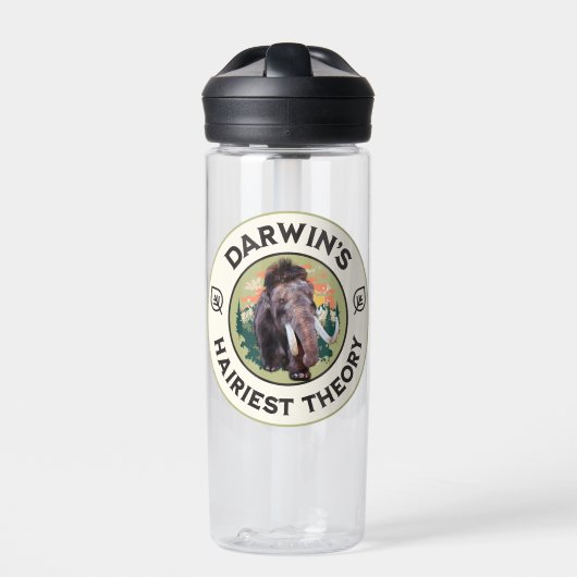 Darwins hellste Theorie Wooly Mammoth Trinkflasche (Vorderseite)