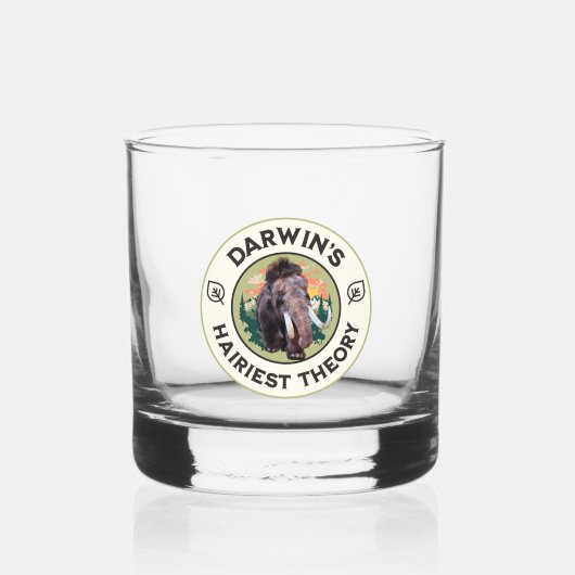 Darwins hellste Theorie Wooly Mammoth Whiskyglas (Vorderseite)
