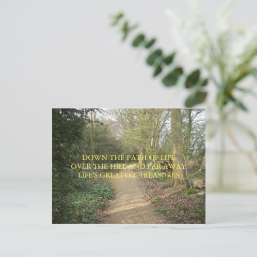 DARWIN'S THINKING PATH HAIKU POSTCARD POSTKARTE (Stehend Vorderseite)