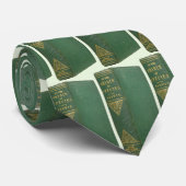 Darwins Ursprungs-Grünhintergrund Krawatte (Gerollt)