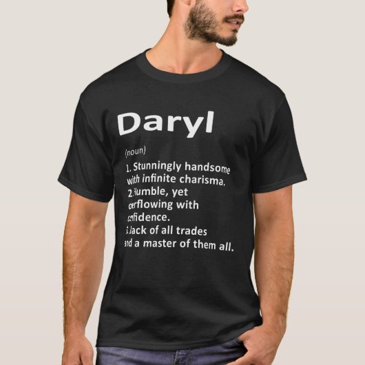 Daryl Definition Personalisiert Name Funny Birthda T-Shirt (Vorderseite)