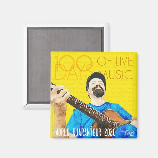Daryl Shawn 100 Days Quarantour Magnet (Vorderseite/Rückseite)