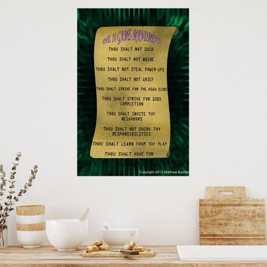 Das 10-Game-Mandations-Poster Poster (Küche)