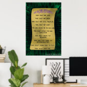 Das 10-Game-Mandations-Poster Poster (Heimbüro)