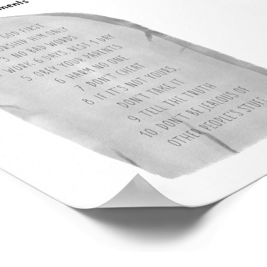 Das 10 Gebot-Poster Poster (Ecke)