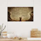 das 10 Gebote Wände Plakat (Küche)