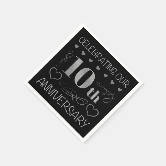 Das 10-jährige Jubiläum Serviette (Ecke)
