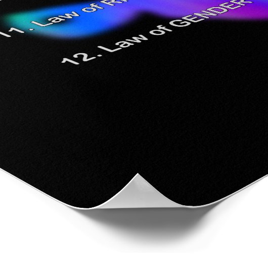 Das 12 Universelle Gesetzplakat Poster (Ecke)