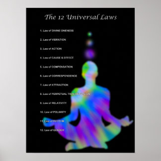Das 12 Universelle Gesetzplakat Poster