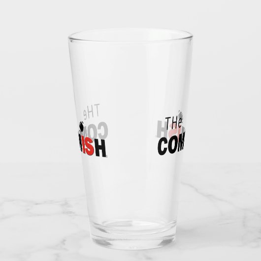 Das 16 oz Pint-Bierglas der Kommission Glas (Links)