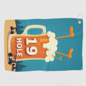 Das 19. Loch: Ein Golfer-Rückzug Golfhandtuch (Horizontal)