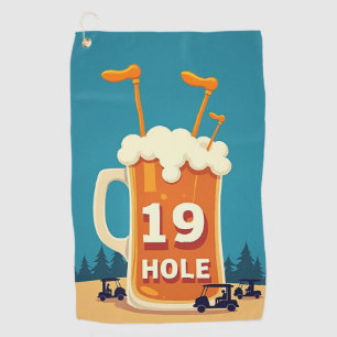 Das 19. Loch: Ein Golfer-Rückzug Golfhandtuch