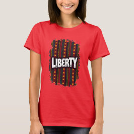 Das 19. Wort "LIBERTY" auf einem afrikanischen Ken T-Shirt
