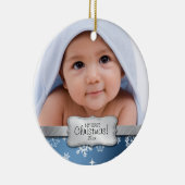 Das 1. Weihnachten des Babys. Addieren Sie Ihr Keramik Ornament (Rechts)