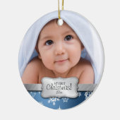 Das 1. Weihnachten des Babys.  Addieren Sie Ihr Keramik Ornament (Links)