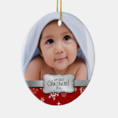 Das 1. Weihnachten des Babys. Addieren Sie Ihr Keramikornament (Rechts)