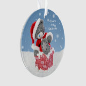 Das 1. Weihnachten des Babys, Sankt-Teddybär Ornament (Vorderseite)