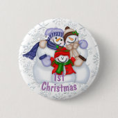 Das 1. Weihnachten des niedlichen Button (Vorderseite)