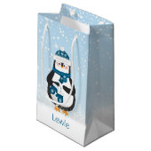 Das 1. Weihnachten niedlicher Penguin babays Kleine Geschenktüte (Vorderseite Schrägansicht)
