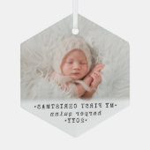 Das 1. Weihnachtsfest des Babys - Modernes Minimal Ornament Aus Glas (Rückseite)