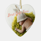 Das 1. Weihnachtsgeschenk für Kleinkinder 2-seitig Keramik Ornament (Rechts)