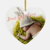 Das 1. Weihnachtsgeschenk für Kleinkinder 2-seitig Keramik Ornament (Vorne)