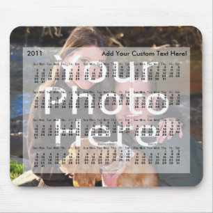 Das 2011 Kalender-kundenspezifische Foto Mousepad