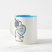 Das 2015-French des Valentinsgrußes Zweifarbige Tasse (Vorderseite Links)