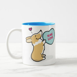 Das 2015-Pembroke des Valentines Corgi-Rote Zweifarbige Tasse