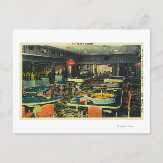Das 21 Club Casino, Hotel Last Frontier Postkarte (Vorderseite)