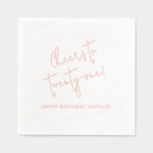 Das 21. Party für das benutzerdefinierte Alter 21. Servietten Mit Folie (Vorderseite)