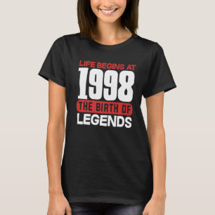 Das 24. Geburtstag beginnt 1998 mit der Geburt von T-Shirt