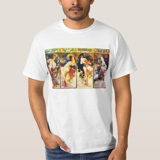 Das 2. Set der Jahreszeiten durch Mucha T - Shirt (Vorderseite)