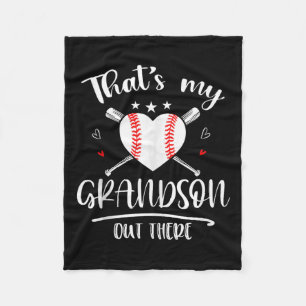 Das 39 ist mein Enkel da draußen Baseball-Großmutt Fleecedecke