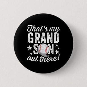 Das 39 ist mein Enkel da draußen Baseball-Oma Button