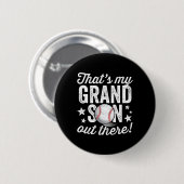 Das 39 ist mein Enkel da draußen Baseball-Oma Button (Vorne & Hinten)