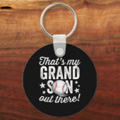 Das 39 ist mein Enkel da draußen Baseball-Oma Schlüsselanhänger (Vorderseite)